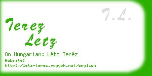 terez letz business card